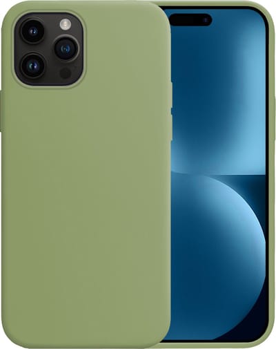 Hoesje - Geschikt voor Apple iPhone 15 Pro - Sterk & Shockproof - Siliconen Case - Hoes Cover - Telefoonhoes - Groen