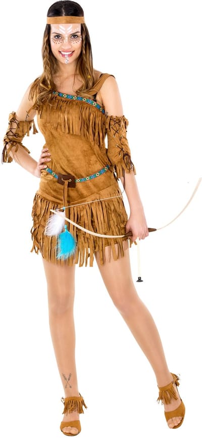 dressforfun - vrouwenkostuum indianenvrouw sexy Cheyenne XL - verkleedkleding kostuum halloween verkleden feestkleding carnavalskleding carnaval feestkledij partykleding - 300552