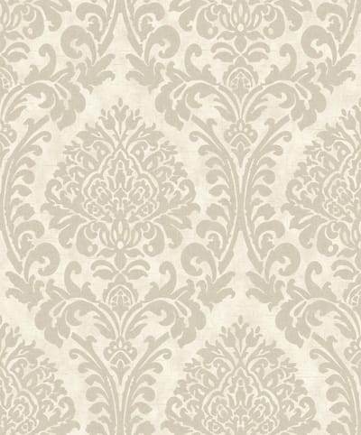 Nomad Chenille Damask licht beige - A50103