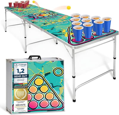Bierpongtafel Opvouwbaar - Feesttafel - Feestjes Organiseren - In Hoogte Verstelbaar - 240 x 58 x 70 cm