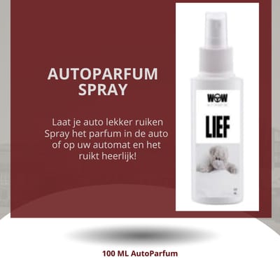 Autoparfum - autospray - 100 ml Lief - Geïnspireerd door een wasverzachter geur