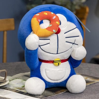 Anime Doraemon Cake Popcorn Pluche Speelgoed Kawaii Japanse Stijl Dessert Serie Knuffelpop Knuffelkussen Speelgoed Cartoon Verjaardagscadeau 20cm