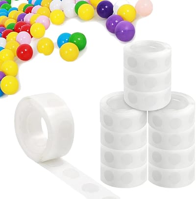 Plakdots Ballonnen - Dubbelzijdig Tape - Feestdecoratie Bevestigen - 1200 Stuks - 1.1 cm Doorsnede - Transparant