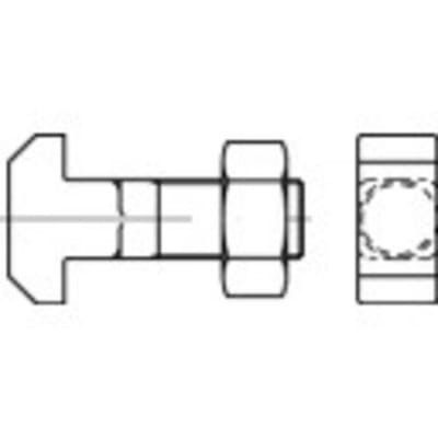 TOOLCRAFT 105946 Hamerkopbout M6 50 mm Vierkant DIN 186 Staal 50 stuk(s)