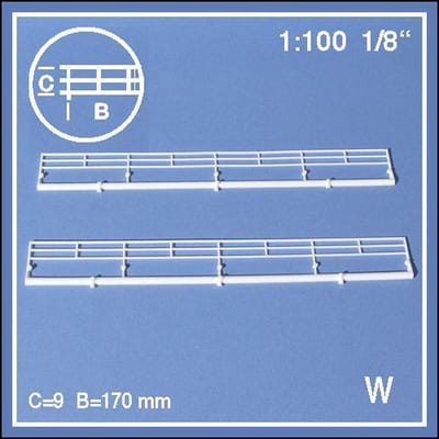 Schulcz Maquettebouw Balustrades 1:100 wit 2st