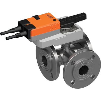 Belimo 3-Weg Kogelkraan DN40 Flens Kvs31 24VAC/DC 9s 2-Punt 16Nm IP54 R7040R-B3/SRQ24A