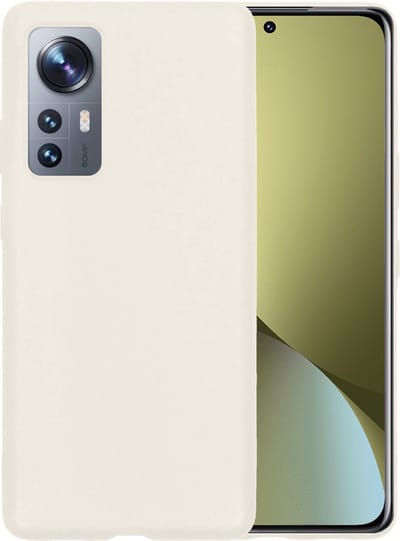 Hoesje - Geschikt voor Xiaomi 12 - Sterk & Shockproof - Hoes Cover - Siliconen Case - Telefoonhoesjes - Wit