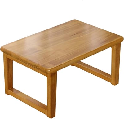 Houten bijzettafel - Banktafel salontafel - Meubels opbergen - Massief hout ontwerp - 80x50x30CM - Houtkleur