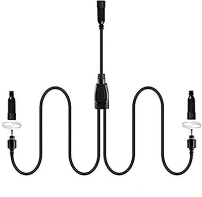 2-in-1 Y-vorm tuinverlichting verlengkabel 1,3 m IP65 waterdicht LED-kabel voor 4-in-1 en 6-in-1 tuinlampen