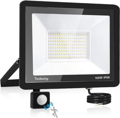 Krachtige LED Buitenlamp met Bewegingsmelder 100W - 10.000 Lumen, Koudwit (6500K)