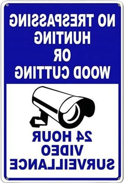 Beveiligingsbord Camera - Waarschuwingsbord Camera - Eigendom Beveiligen - 24 Uur Bewaakt - 20 x 30 cm - Blauw