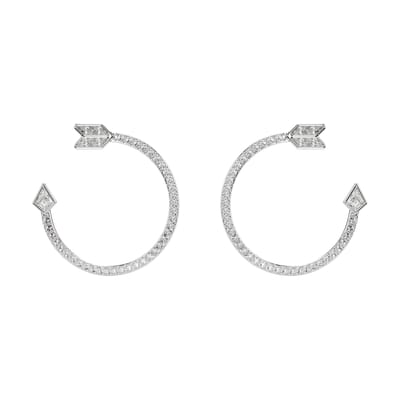 Swarovski Idyllia Cupido Pijl Vormige Zirkonia Oorbellen Unisex oorbellen Wit 5741522 Box (Random Color) white