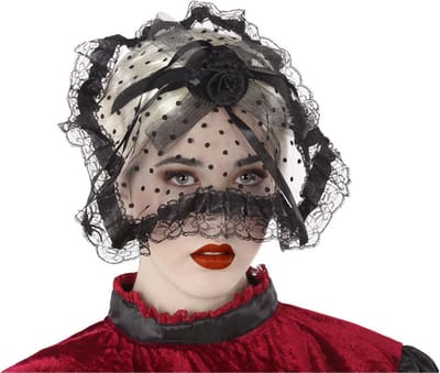 Halloween/horror verkleed diadeem/tiara/sluier - zombie/heks/lady - kunststof - dames/meisjes