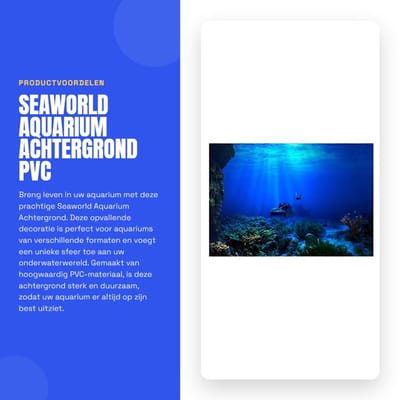 Dailygoods- Aquarium Achtergrond Hoogwaardig PVC - Zelfklevende Poster - Decoratie - Hoge Simulatie - Waterdicht - 61 x 41 cm - Aquariumdecoratie