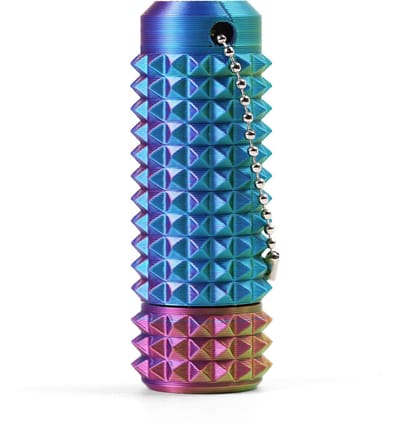Little Fidget speelgoed-3D print-sleutelhanger-met klikknop-draaibaar-zintuiglijk-angst en stressvermindering-Glinsterend