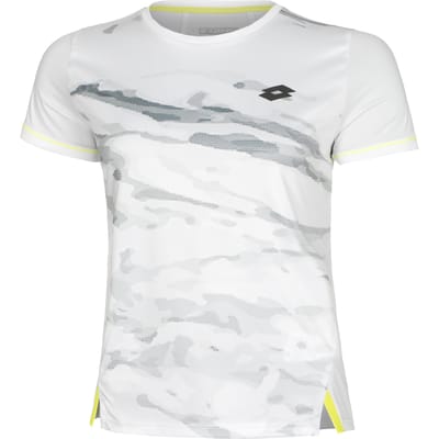 Lotto Tech T-shirt Dames-Wit,Grijs