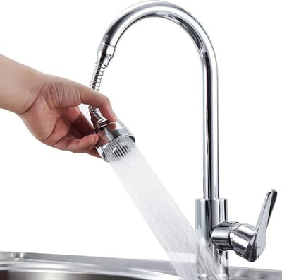 Roterende Kraanslang - Waterbesparende - Kraanfilter - 360 Graden Roterende Druk Kraan - Verlengstuk - Keukenkraan - RVS - Flexibel Opzetstuk Kraanslang