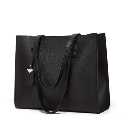 Livano Handtas Dames - Schoudertas - School - Shopper - Schooltas - Werktas - Zwart