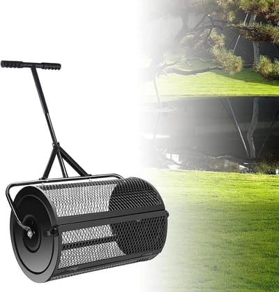 Compost Strooier - Gazon Verspreider - Gazon Onderhoud - Kluitenbrekend Gaas - 32x60cm - Zwart