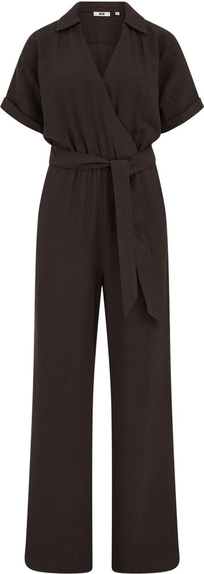 WE Fashion Dames jumpsuit met strikceintuur
