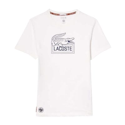 Lacoste Unisex volwassen Roland Garros Editie Normaal T-Shirt (Wit)