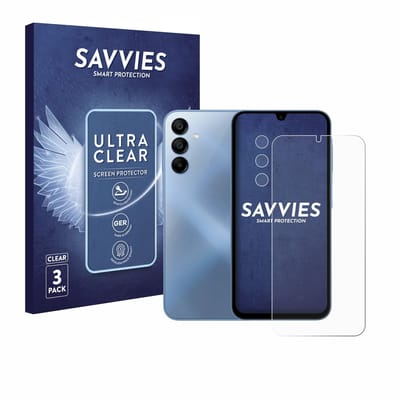 Savvies - Screenprotector voor Samsung Galaxy A15 (Voor+Camera) - Folie Beschermfolie transparant 6 Stuks