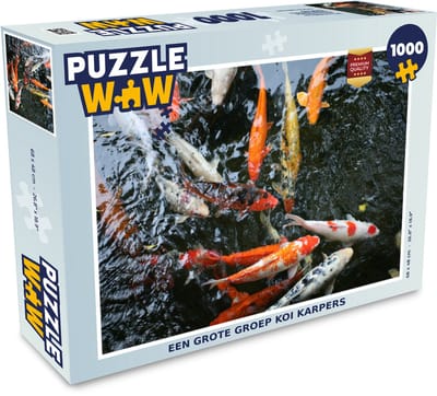 Puzzel Een grote groep koi karpers - Legpuzzel - Puzzel 1000 stukjes volwassenen