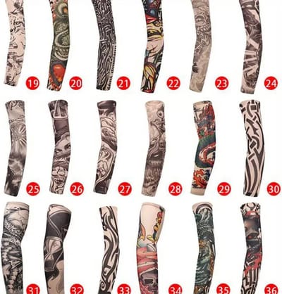 Livano Tattoo Sleeve - Voor Volwassenen - Mouw - Tatoeage - Arm Warmer - Zonbescherming - UV Beschermend - 10 Stuks