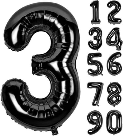 Dailygoods- Ballonnummers XXL 83cm - Cijferballon 0-9 - Folieballon - Verjaardagsdecoratie - Babyshower - Hoogwaardige aluminiumfolie