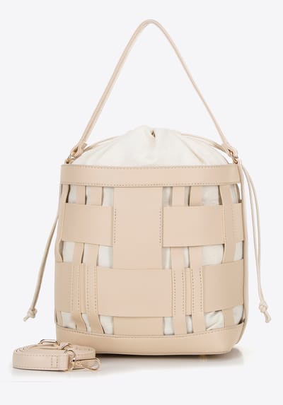 Wittchen Dames Geweven Eco-leren Tas, Beige