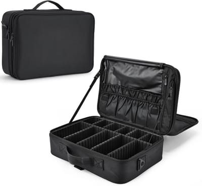 Unyqoos® Ruime en Stijlvolle Make-up en Cosmetica Organizer voor Reizen en Werk met Meerdere Draagopties