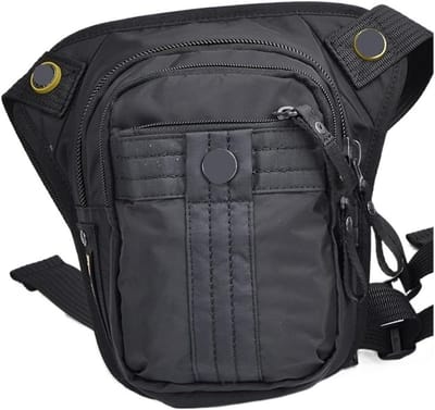 Motorfiets Beentas Rider Mannen Been Tas Taille Pack Riem Drop Dij Motorfiets Reizen Waterdichte Oxford Mannelijke Fanny Heuptassen voor Reizen Wandelen, Zwart, One Size, Één Stijl