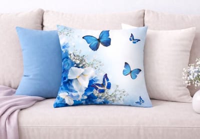Velvet Butterfly Dreams Collection Kussenhoes - Vlinders - Bloemen - Sierkussenhoes - 45x45 cm