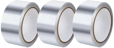 Aluminium tape - Aluminium Plakband - Buisisolatietape - 3 stuks - Hittebestendig - Zelfklevend - 50 mm x 20 m - Zilver
