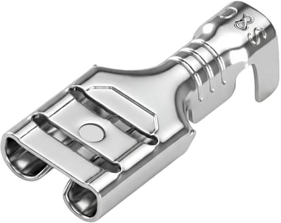 Dailygoody - Spade Terminal - Crimp Connector - 100 Stuks - Niet Geïsoleerd - Voor Kabels 1-1.5mm² - Geschikt voor Elektrische Verbindingen - Zilver