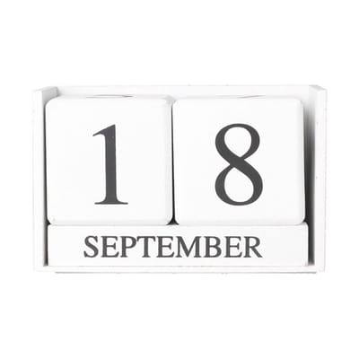 Allecto - Houten Dagkalender - Vintage Decoratie - Bureaudecoratie