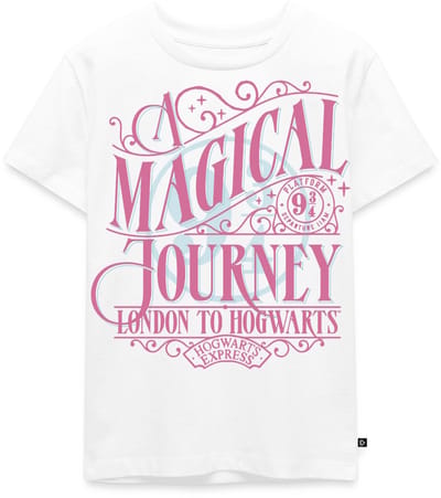 Harry Potter Perron 9 ¾ Ontwerp In Roze & Blauw Premium T Shirt Kinderen