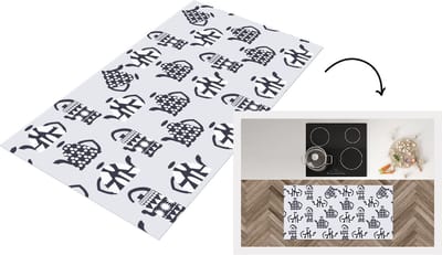 Keukenloper - Loper keuken - Theepot - Patronen - Thee - 120x60 cm - Keukenloper vinyl