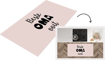 Keukenloper - Loper keuken - Spreuken - Quotes - Beste Oma Ooit - Oma cadeau - Moederdag - 120x60 cm - Keukenloper vinyl