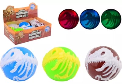 Johntoy stuiterbal dinosaurus met licht - kleurrijk speelgoed.
