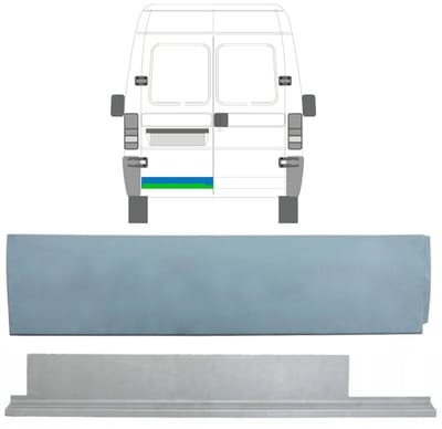 Reparatie plaatwerk achterste deuren voor Fiat Ducato 1994-2006 / Links / Set