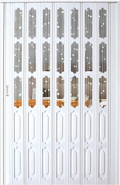 Moderne Vouwdeur - Acryl Binnendeur - Ruimte Verdelen - Magnetische Sluiting - 23x80 Inch - Wit
