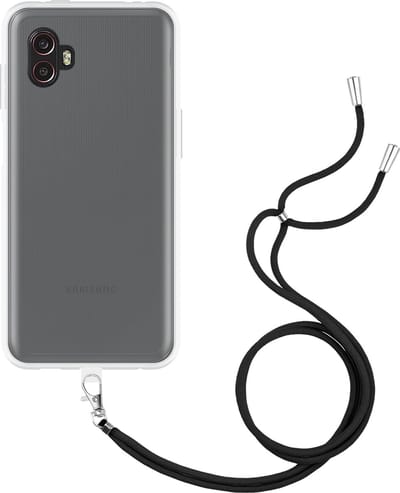 Cazy hoesje met koord geschikt voor Samsung Galaxy Xcover 6 Pro Hoesje met Koord - Flexibele Case - Transparant