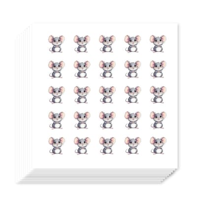 Dailygoods- Planner Stickers 500 Stuks - Schattige Muis Stickers - Scrapbook Stickers - Knutsel Stickers - Feestdecor Stickers - 1,27 cm Groot
