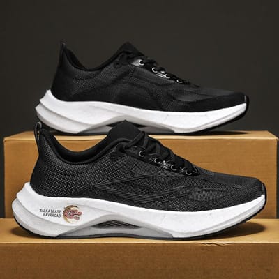Chaussures de Running Ultralégères 21 Homme Femme Haute Qualité Outdoor Jogging E-TPU Amorti Semelle Intermédiaire Caoutchouc Antidérapant Baskets Marathon 45 black