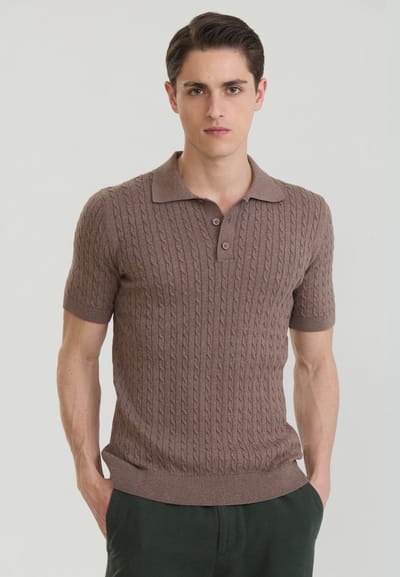 Felix Hardy Polo Shirt Korte Mouwen 100% Katoen Heren Bruin - Xl