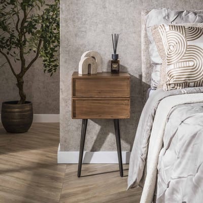 Nachtkastje Lio Acacia Drift Brown 2 Lades