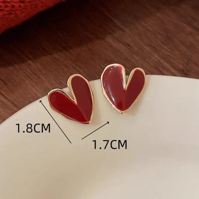 Grote Hart Vierkant Waterdruppel Bloemblaadje Strik Knoop Hanger Oorbellen voor Vrouwen Geometrisch Metaal Emaille Lus Sieraden oorbellen brown