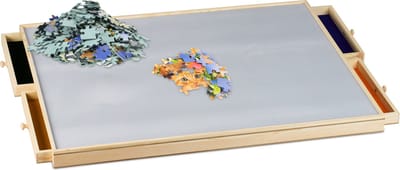 puzzelbord - met 4 lades - voor 1000 stukjes - puzzeltafel - hout - vilt