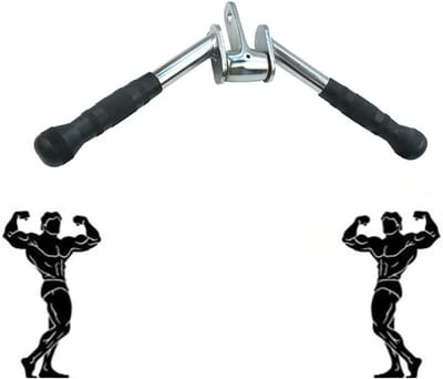 Fitness Bar - Pull-down handgreep - Spieropbouw - 360 graden rotatie - 3000 gram - Zwart